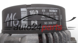 ALTERNATOR OPEL VECTRA B BOSCH 0 123 505 002, 0123505002, 90 356 897 PR, 90356897 PR, 100A -  AR117  