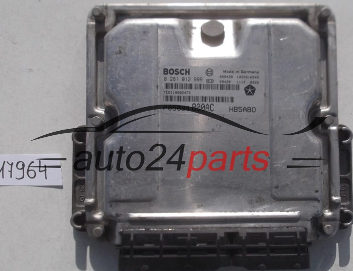 KOMPUTER STEROWNIK SILNIKA CHRYSLER VOYAGER 2.8 CRD BOSCH 0 281 012 999, P05094800AC, HB5ABO
