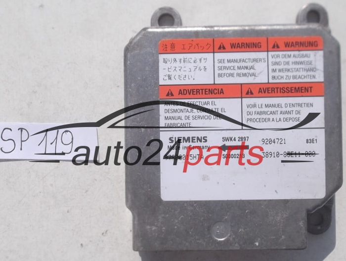 STEROWNIK MODUL PODUSZEK POWIETRZNYCH OPEL AGILA SIEMENS 5WK4 2897