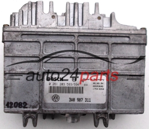 MOTORSTEUERGERÄT ECU STEUERGERAT VW VOLKSWAGEN GOLF III PASSAT 1.8, BOSCH 0 261 203 593/594, 0261203593594, 3A0 907 311, 3A0907311 