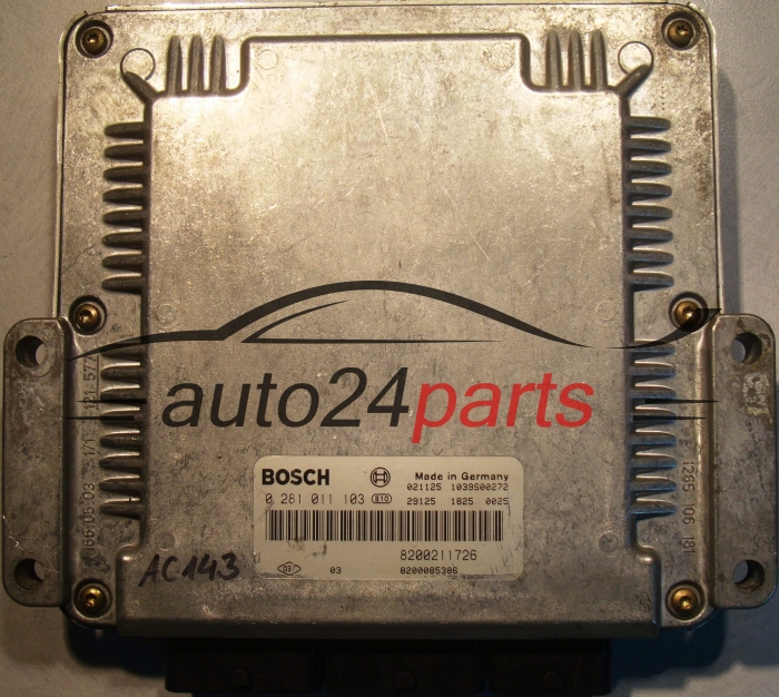 MOTORSTEUERGERÄT ECU STEUERGERÄT  RENAULT LAGUNA 2.2 DCI BOSCH 0 281 011 103,  8200085386