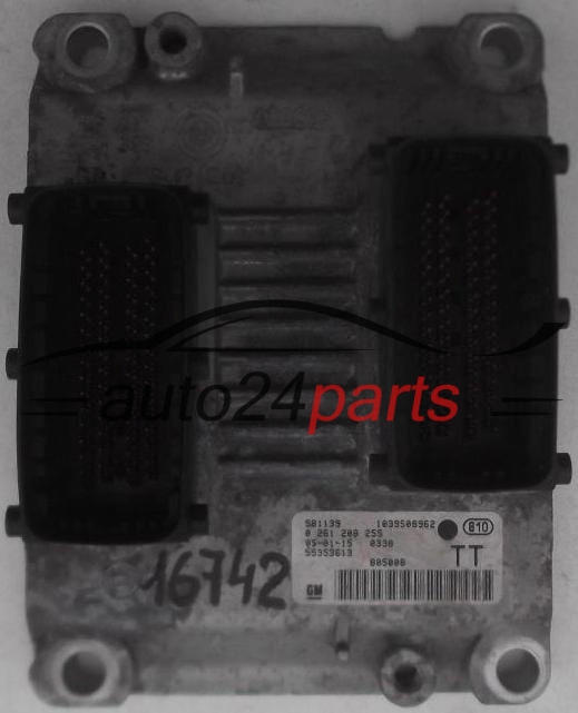 ECU CENTRALITA DE MOTOR OPEL MERIVA 1.4 Z14XEP BOSCH 0 261 208 255, 0261208255, GM 55353613 TT