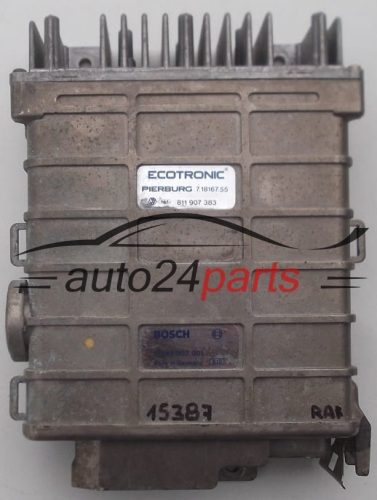 CALCULATEUR MOTEUR VOLKSWAGEN GOLF JETTA PASSA AUDI 80 BOSCH 0 285 007 001, 0285007001, PIERBURG 7.18167.55, 71816755, 811 907 383, 811907383