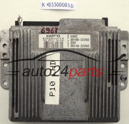 KOMPUTER STEROWNIK SILNIKA HYUNDAI ACCENT 1.3 K103300003 D, 39100-22260, 3910022260, 39110-22260, 3911022260 - 