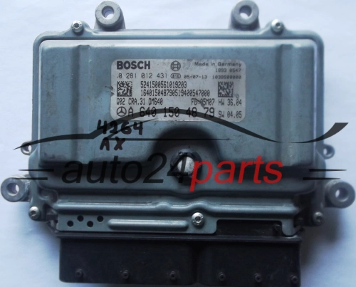 KOMPUTER STEROWNIK SILNIKA MERCEDES B180 1.8 CDI A6401504879, 6401504879, A 640 150 48 79 BOSCH 0281012431, 0 281 012 431 - 4264, 4266