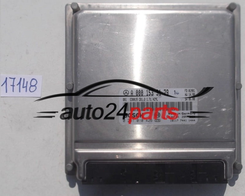 ECU CENTRALITA DE MOTOR MERCEDES A170 1.7 CDI, BOSCH 0 281 010 426, 0281010426, A 000 153 31 79, A0001533179