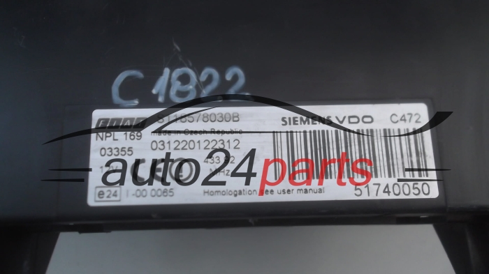 FIAT PANDA SIEMENS S118578030B, 51740050