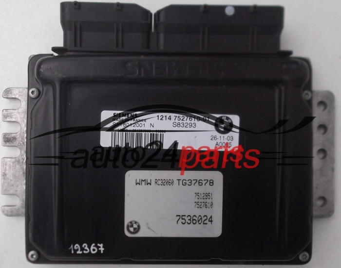 CALCULATEUR MOTEUR MINI ONE COOPER 1.6 SIEMENS S118012001 N, S118012001N, 1214 7527610-01, 1214752761001