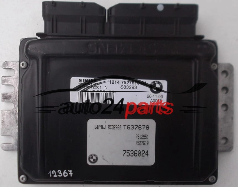 CALCULATEUR MOTEUR MINI ONE COOPER 1.6 SIEMENS S118012001 N, S118012001N, 1214 7527610-01, 1214752761001