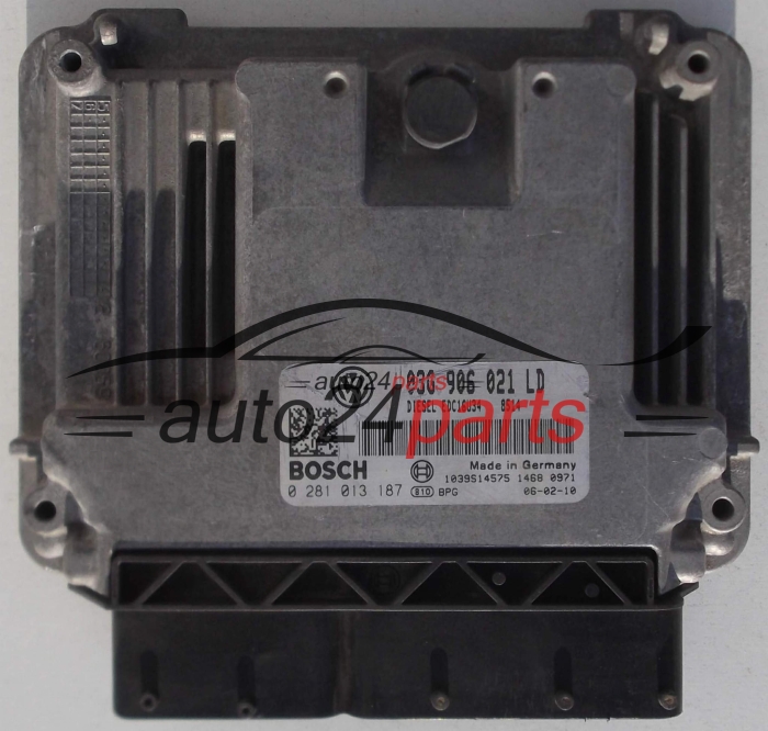 MOTORSTEUERGERÄT ECU STEUERGERÄT SKODA OCTAVIA 2.0 TDI 03G906021LD, BOSCH 0281013187