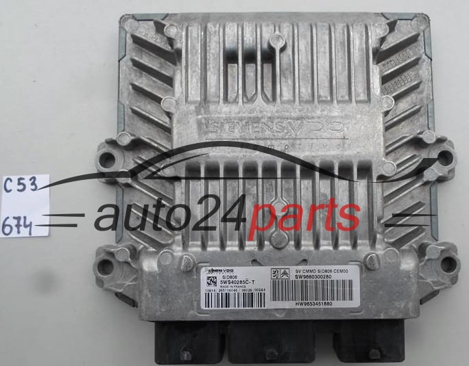 CITROEN PEUGEOT 1.4 HDI SIEMENS VDO 5WS40285C-T, 5WS40285CT, SW9660300280, HW9653451880, SID806