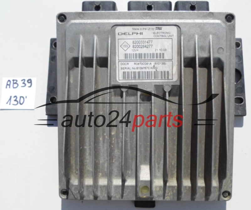 KOMPUTER STEROWNIK SILNIKA RENAULT CLIO 1.5 DCI R0410C081A, 8200331477, 8200284277 