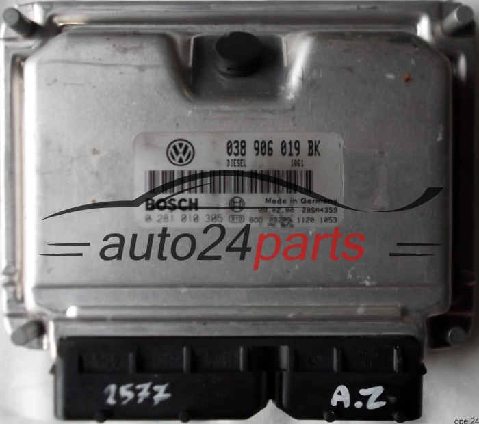 MOTORSTEUERGERÄT ECU STEUERGERÄT VW VOLKSWAGEN PASSAT 1.9 TDI ATJ 038906019BK, 038 906 019 BK, BOSCH 0 281 010 305, 0281010305, DIESEL 1061, 28SA4359
