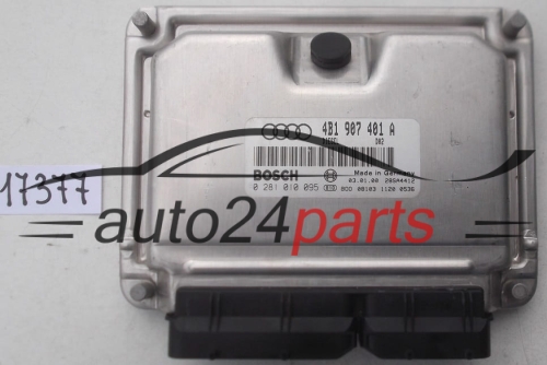 KOMPUTER STEROWNIK SILNIKA AUDI A6 2.5 TDI 4B1907401A, 4B1 907 401 A, BOSCH 0281010095