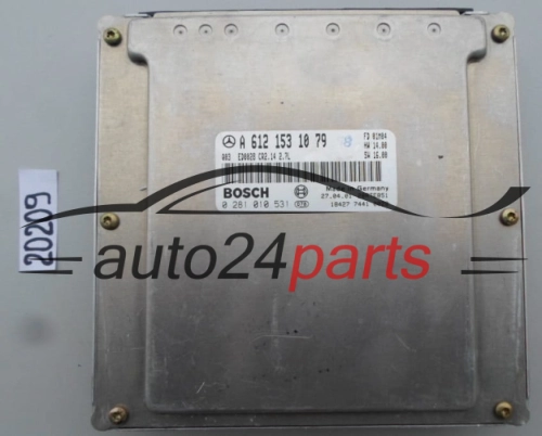 KOMPUTER STEROWNIK SILNIKA MERCEDES W203 2.7 CDI BOSCH 0 281 010 531, 0281010531, A 612 153 10 79, A6121531079
