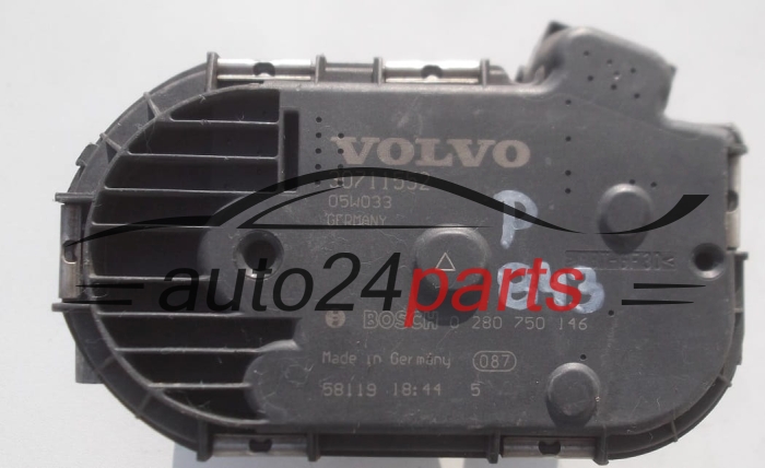 BOITIER DE PAPILLON FORD VOLVO 2.5T BOSCH 0 280 750 146, 0280750146, 30711552