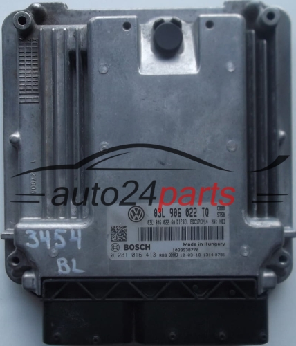 ECU CENTRALITA DE MOTOR SUPERB 2.0 TDI 03L906022TQ, 03L 906 022 TQ, 03L906022GA, 03L 906 022 GA, BOSCH 0281016413, 0 281 016 413, DIESEL EDC17CP14 CBBB 5750, 1039S38770
