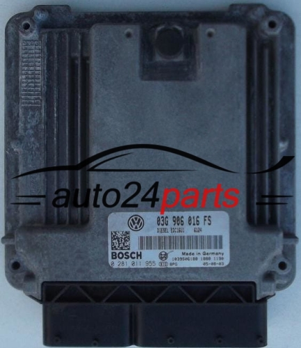 MOTORSTEUERGERÄT ECU STEUERGERÄT VW VOLKSWAGEN GOLF 1.9 TDI 03G906016FS, BOSCH 0281011955