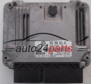 MOTORSTEUERGERÄT ECU STEUERGERÄT  VOLKSWAGEN PASSAT 2.0 TDI BOSCH 0 281 012 719, 0281012719, 03G 906 021 AC, 03G906021AC, EDC16U34 