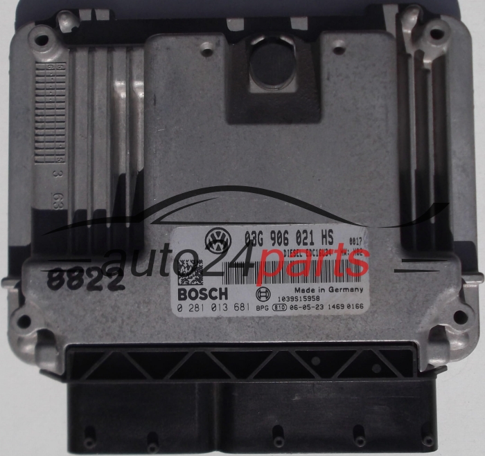 ECU CENTRALITA DE MOTOR VW VOLKSWAGEN CADDY 1.9 TDI 03G906021HS, 03G 906 021 HS, BOSCH 0281013681, 0 281 013 681, DIESEL EDC16U34 0017, 1039S15958