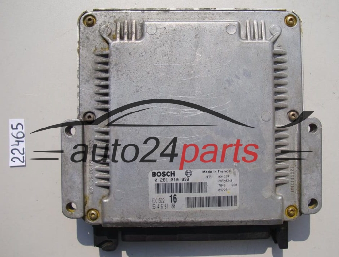 KOMPUTER STEROWNIK SILNIKA CITROEN XSARA PICASSO 2.0 HDI BOSCH 0 281 010 358, 0281010358, 96 416 071 80, 9641607180, EDC15C2 16