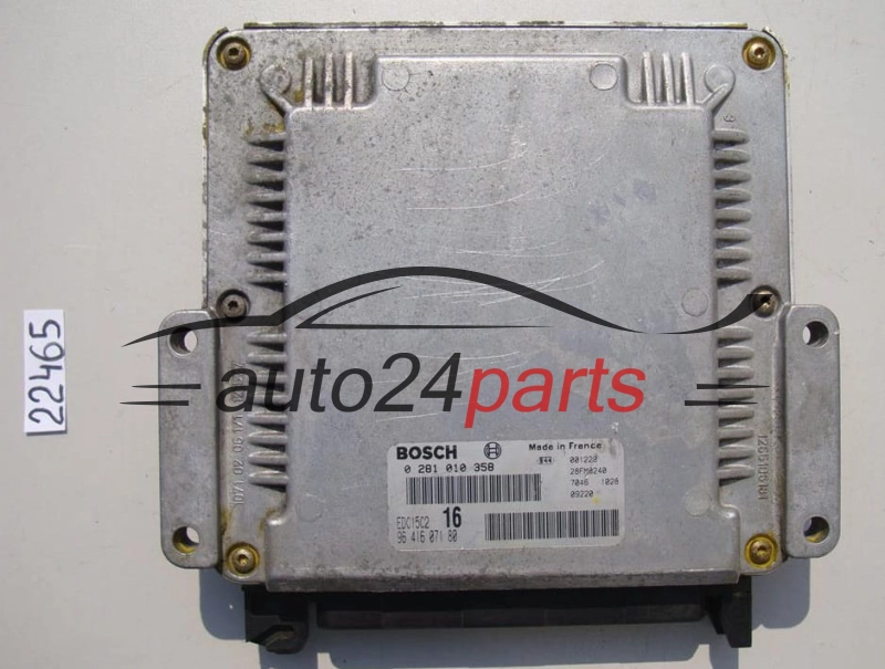 KOMPUTER STEROWNIK SILNIKA CITROEN XSARA PICASSO 2.0 HDI BOSCH 0 281 010 358, 0281010358, 96 416 071 80, 9641607180, EDC15C2 16