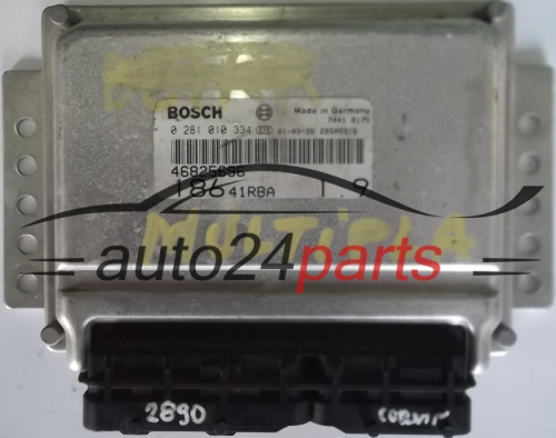 KOMPUTER STEROWNIK SILNIKA FIAT MULTIPLA 1.9 JTD BOSCH 0281010334, 0 281 010 334, 46825696 18641RBA 28SA5316 