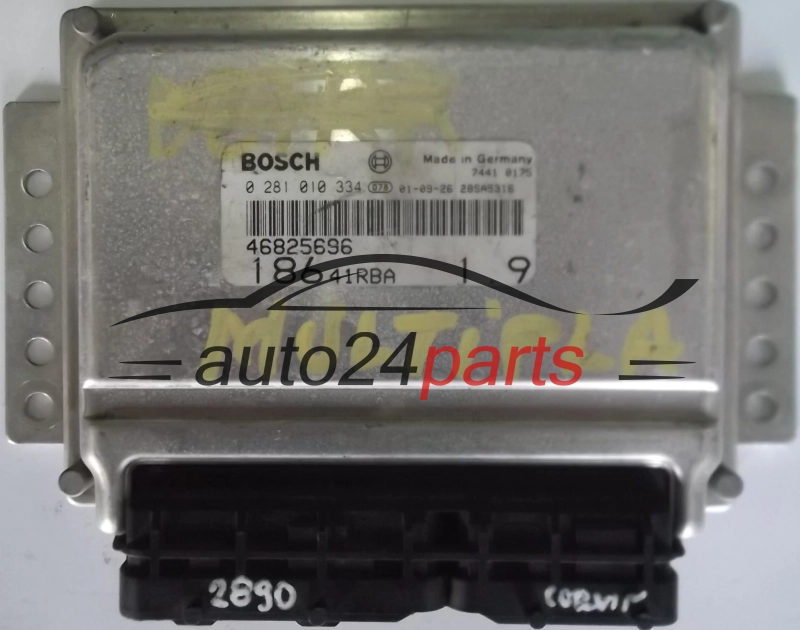 KOMPUTER STEROWNIK SILNIKA FIAT MULTIPLA 1.9 JTD BOSCH 0281010334, 0 281 010 334, 46825696 18641RBA 28SA5316 