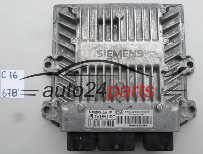 CITROEN C2 1.4 HDI SIEMENS SID 804 5WS40111C-T, 5WS40111CT SW9653447380 HW9648624280