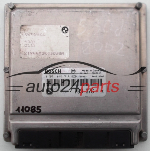 MOTORSTEUERGERÄT ECU STEUERGERÄT  BMW BOSCH 0 281 010 314, 7 789 376
