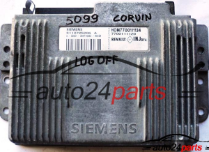 MOTORSTEUERGERÄT ECU STEUERGERAT RENAULT LAGUNA 1.6 SIEMENS S113725206A, S113725206 A, HOM 7700111134, HOM7700111134, 7700111120 
