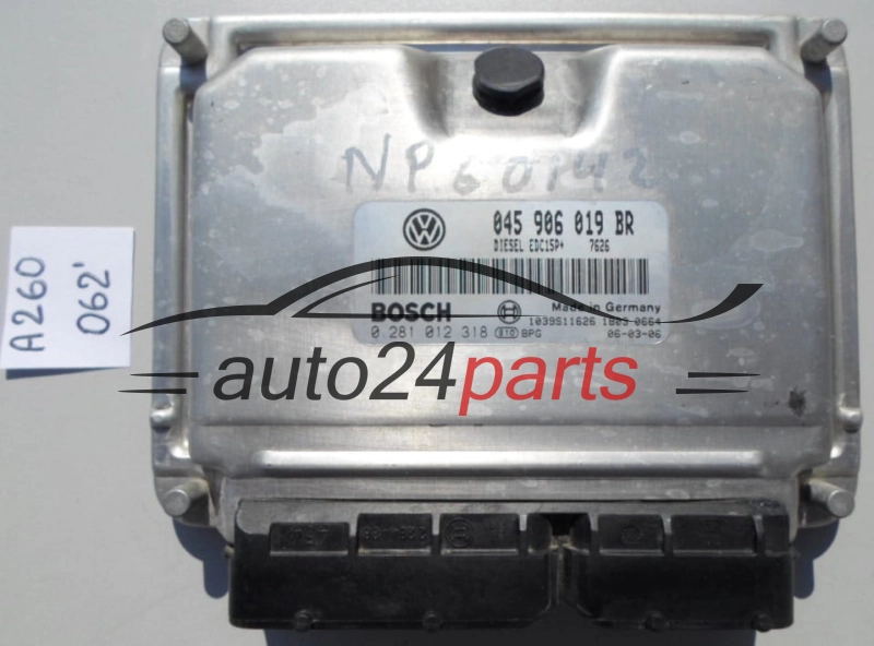 Sterownik silnika SEAT IBIZA SKODA FABIA OCTAVIA 1.4 TDI BNM 045906019BR BOSCH 0281012318 1039S11626 - 024 044 060 062 068