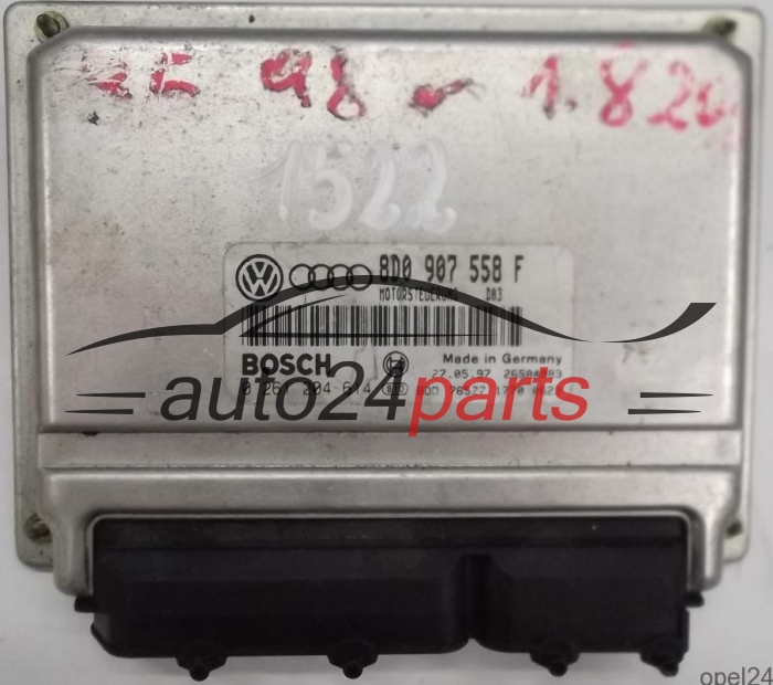 CALCULATEUR MOTEUR AUDI A4 VW PASSAT 1.8 8D0907558F, 8D0 907 558 F, BOSCH 0261204614, 0 261 204 614, MOTORSTEUERUNG D03 28SA4983