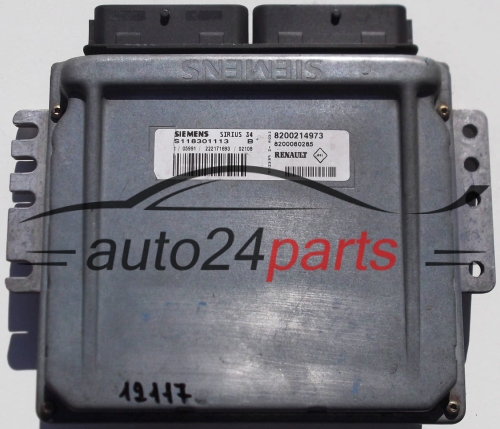 ECU CENTRALITA DE MOTOR RENAULT CLIO 1.4/1.6, SIEMENS S118301113 B