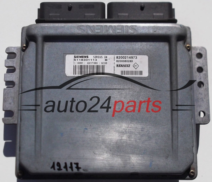 ECU CENTRALITA DE MOTOR RENAULT CLIO 1.4/1.6, SIEMENS S118301113 B