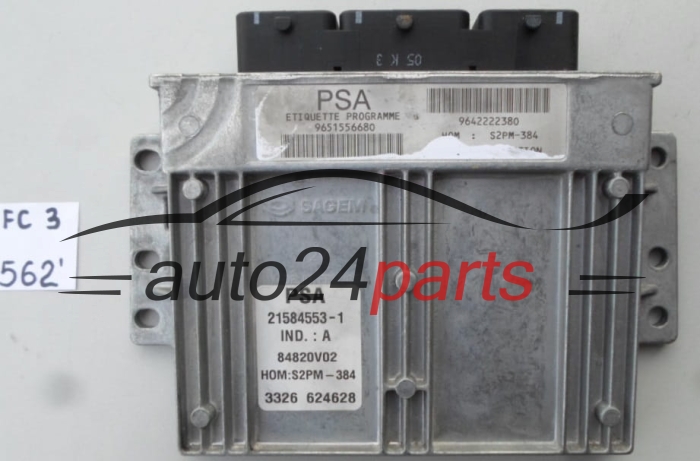 KOMPUTER STEROWNIK SILNIKA CITROEN 1.4 21584553-1, 215845531, 9651556680 