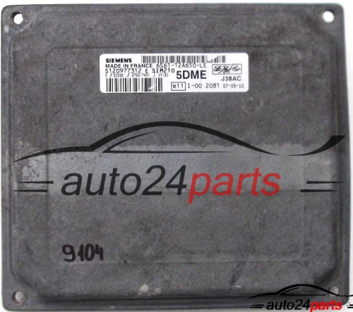 MOTORSTEUERGERÄT ECU STEUERGERAT FORD FIESTA 1.4, SIEMENS S120977312 E, S120977312E, 6S61-12A650-LE, 6S6112A650LE, 5DME J38AC, SIM210 