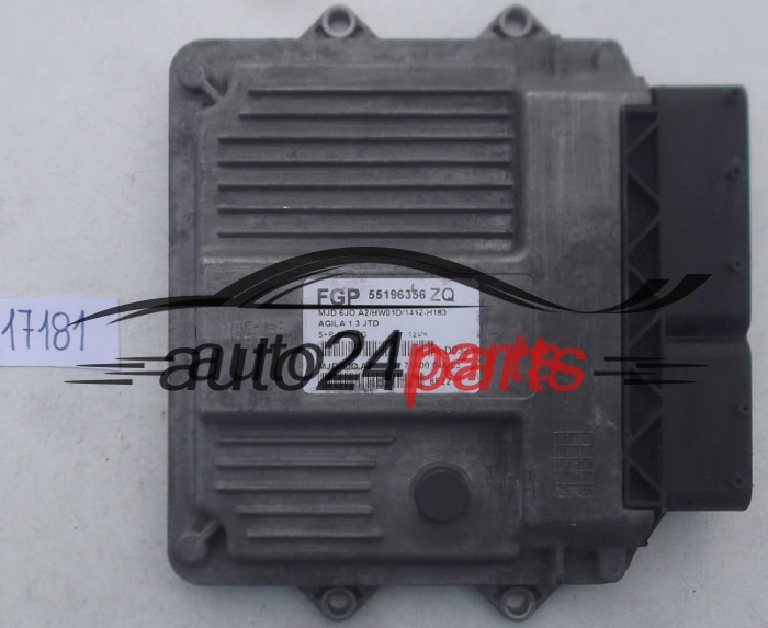 CALCULATEUR MOTEUR OPEL AGILA 1.3 JTD MAGNETI MARELLI MJD 6JO.A2, MJD6JOA2, MJD6J0A2, FGP 55196356 ZQ, 71600.046.03, 7160004603