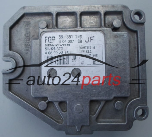 CALCULATEUR MOTEUR OPEL ASTRA ZAFIRA 1.8 Z18XE 55351248 JF, 55 351 248 JF, 55354380, 55 354 380, 6235325, 62 35 325, SIEMENS VDO FGP 5WK9370, 5WK9 370