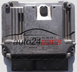 MOTORSTEUERGERÄT ECU STEUERGERAT AUDI A3 2.0 TDI BKD 03G906016G, 03G 906 016 G, BOSCH 0281011364, 0 281 011 364
