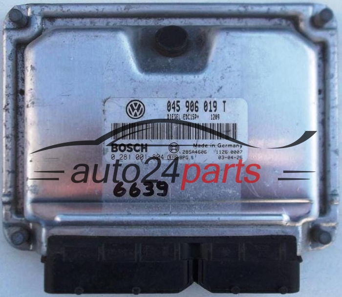 CALCULATEUR MOTEUR SEAT AROSA VW VOLKSWAGEN LUPO 1.4 TDI AMF 045 906 019 T, 045906019T, BOSCH 0 281 001 804, 0281001804, 28SA4606 