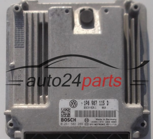 MOTORSTEUERGERÄT ECU STEUERGERÄT SEAT LEON 2.0 TFSI BOSCH 0 261 S02 289,  1P0 907 115 D