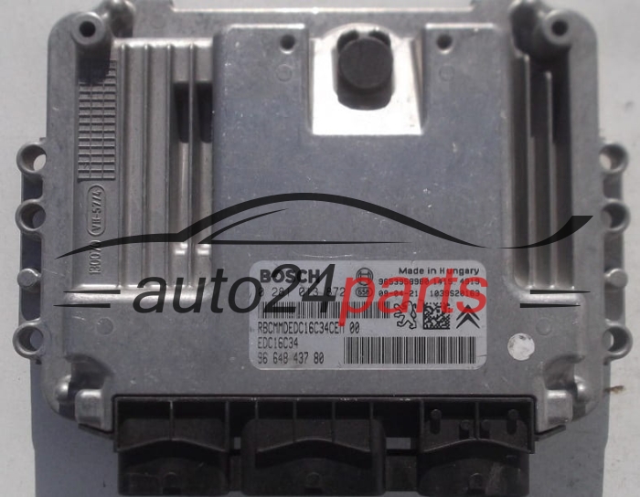 MOTORSTEUERGERÄT ECU STEUERGERÄT CITROEN PEUGEOT 1.6 HDI BOSCH 0 281 013 872, 0281013872, 96 648 437 80, 9664843780, 9653958980, EDC16C34