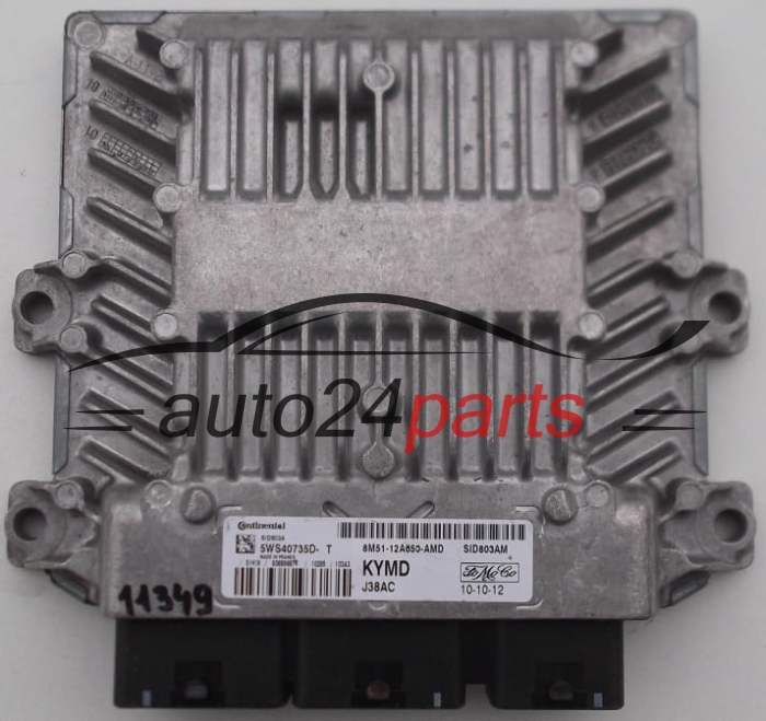 MOTORSTEUERGERÄT ECU STEUERGERÄT FORD FOCUS 8M51-12A650-AMD, 8M5112A650AMD, 5WS40735D-T, KYMD
