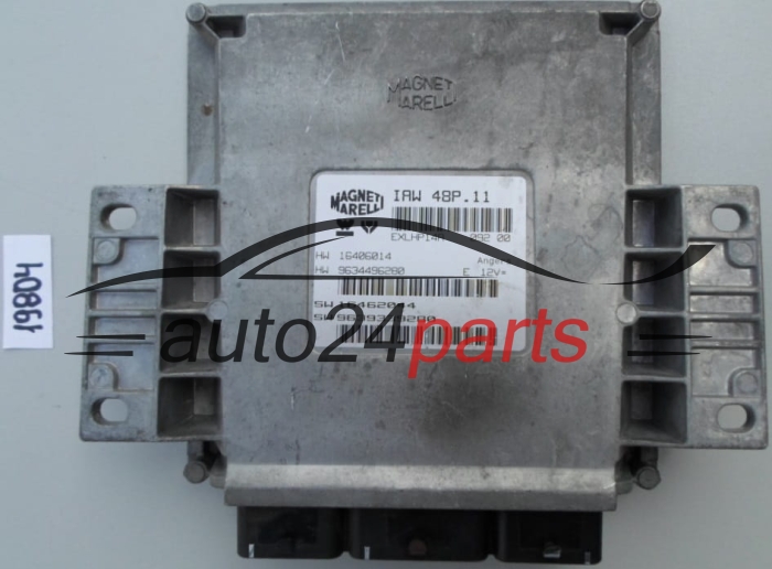 KOMPUTER STEROWNIK SILNIKA PEUGEOT 406 2.0 MAGNETI MARELLI IAW 48P.11, IAW48P11, HW 16406014 9634496280, SW 16377064 9639045280 