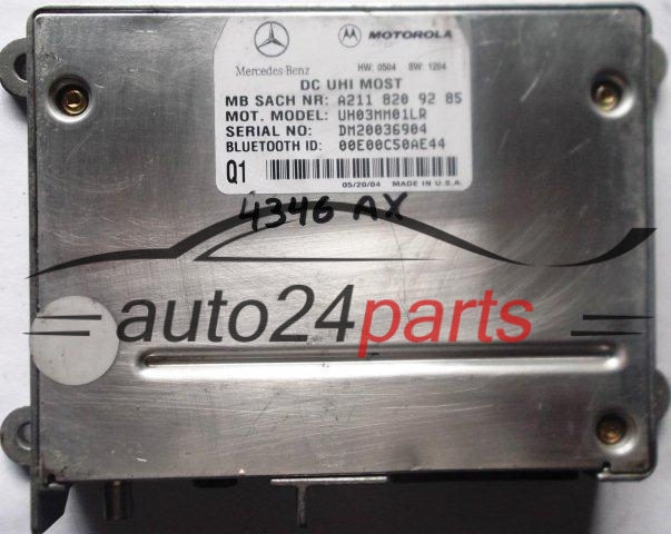 CENTRALKA MODUL STEROWNIK BLUETOOTH MERCEDES A2118209285 2118209285
