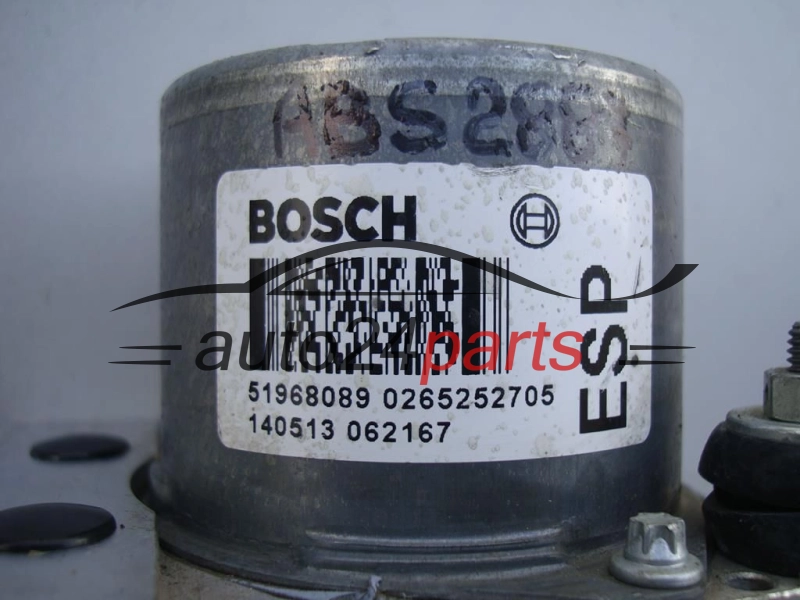 ABS POMPA I STEROWNIK ALFA ROMEO MITO BOSCH 0 265 252 705, 0265252705, 51968089, 0265952252