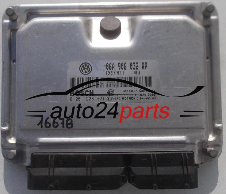 ECU CENTRALITA DE MOTOR SEAT IBIZA CUPRA 1.8 TURBO BOSCH 0 261 208 521, 0261208521, 06A 906 032 RP, 06A906032RP