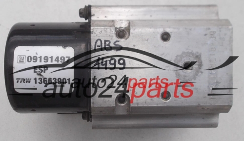 ABS HYDRAULIK-AGGREGAT MIT STEUERGERAET OPEL VECTRA C SIGNUM GM 09191497, TRW 13663901, 13509201M, 13663901, 54084696A