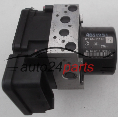 POMPE HYDRAULIQUE ET CALCULATEUR dABS VOLKSWAGEN SEAT SKODA 1K0 614 517 BD, 1K0614517BD, ATE 10.0212-0220.4, 10021202204, 1K0 907 379 AD, 1K0907379AD, ATE 10.0961-0307.3, 10096103073